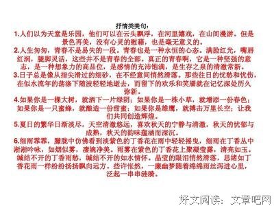 岛们物可了认上天国可，好词好句