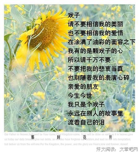 关于席慕容的优美句子
