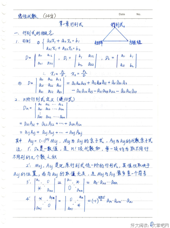 线性代数读后感精选