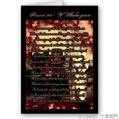 《莎士比亚十四行诗集》读后感1000字