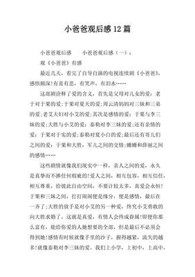 《小爸爸》观后感100字