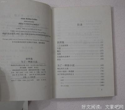 快照集 为了一种新小说经典读后感有感