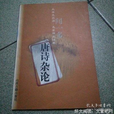 《唐诗杂论》读后感摘抄