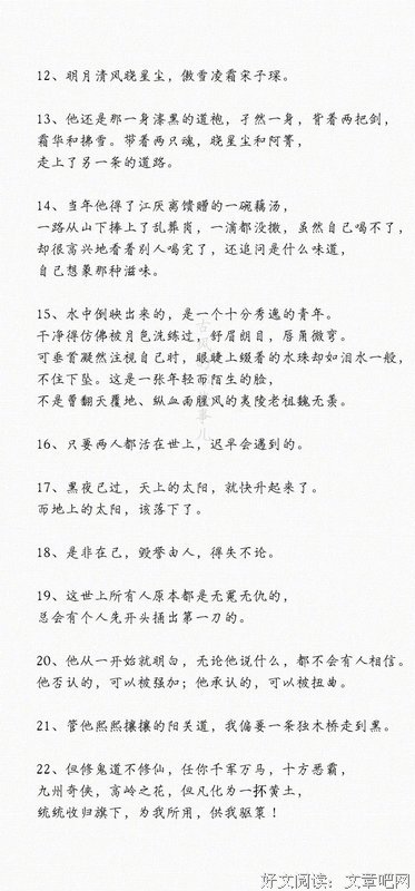 忘羡经典的句子
