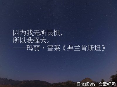 小说名句欣赏
