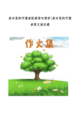 《麦田是以就的守望者》句子大全