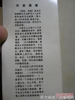 《你好，忧愁》观后感摘抄
