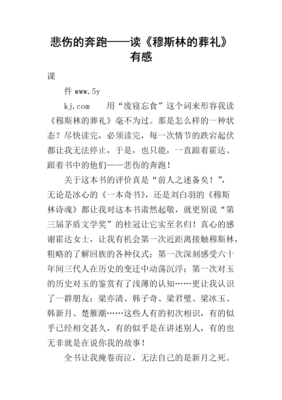 长篇小说卷·穆斯林的葬礼的读后感大全