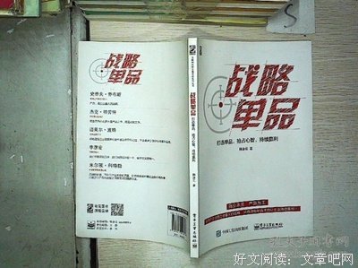 战略单品：打造单品，抢占心智，持续赢利(双色)经典读后感有感