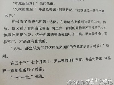 关于霍乱时期的爱情的优美句子