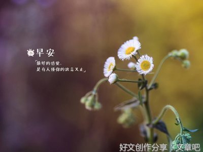 早安问候的优美句子