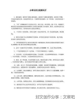 作文的优美句子