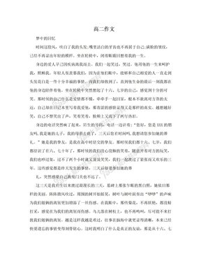高二作文700字