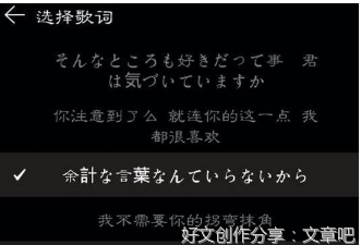 喜欢的歌词