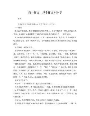 高一作文800字