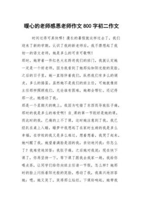 初二作文儿800字
