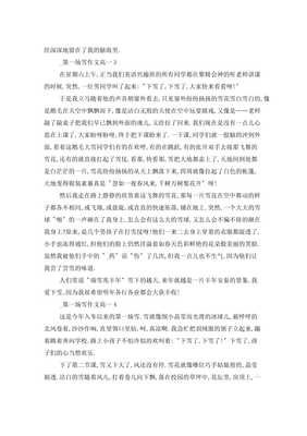 雪高一作文