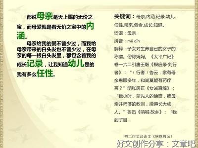 《感恩母亲》的作文