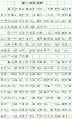 我的数学老师作文600字