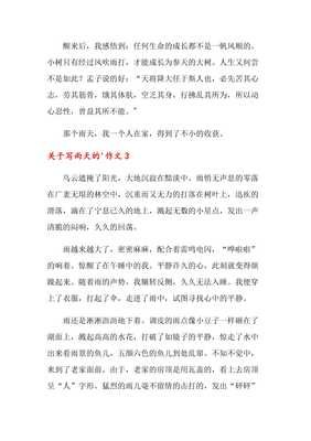 雨天作文大全