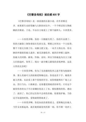 巴黎圣母院读后感