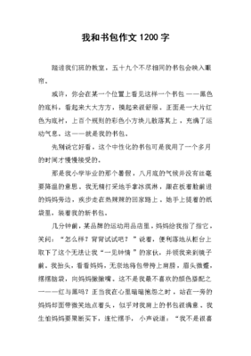 我的书包作文800字