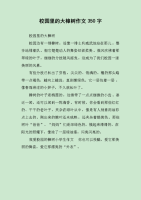 关于大樟树的作文400字