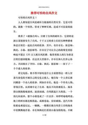 台风作文(通用10篇)