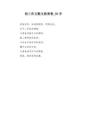 致青春通用作文