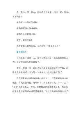 快乐的新年作文大全