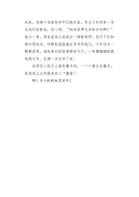 在雨中作文500字