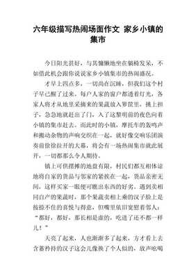端午节集市作文