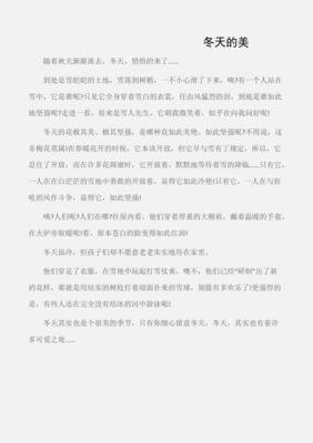 冬天的雪景作文500字