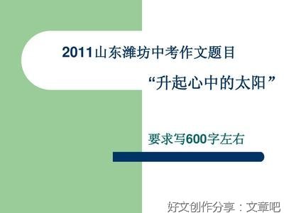 心中的太阳作文