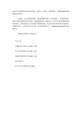 迷人的夏天作文大全