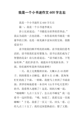 我是一个小书迷经典作文