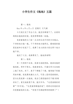拖地经典作文