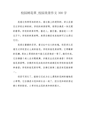 校园的美景作文大全
