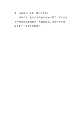 有关美丽的烟花的作文