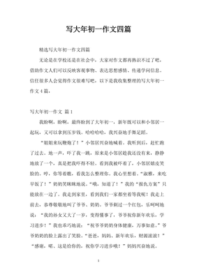 有关大年初一的作文