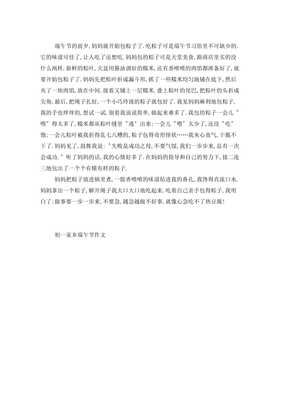 家乡的端午节作文200字