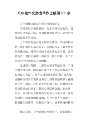 关于烈士陵园的作文800(精选10篇)