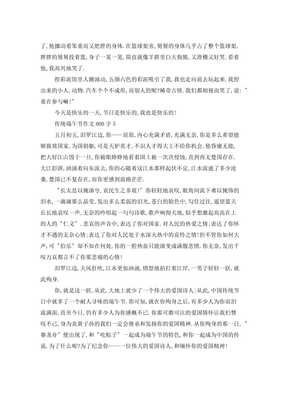 端午节传统来历作文300字