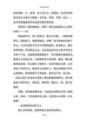有关那是一次勇敢的尝试的作文