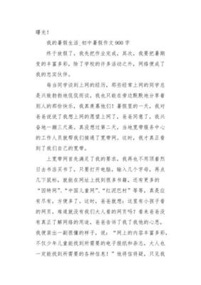 用英语写暑假假期生活作文600字10篇