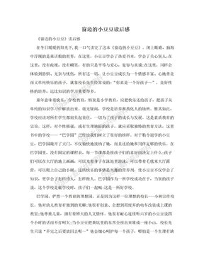 阳光灿烂小豆豆读后感1000字