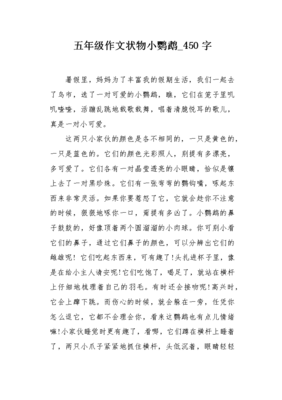 可爱的小鹦鹉作文
