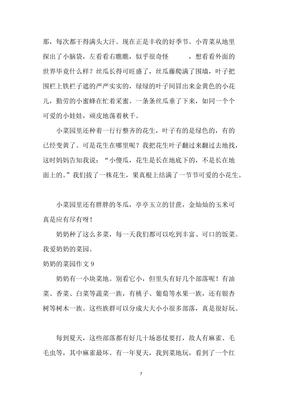 菜园作文