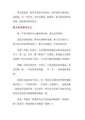 关于夏天景色的作文700字500字