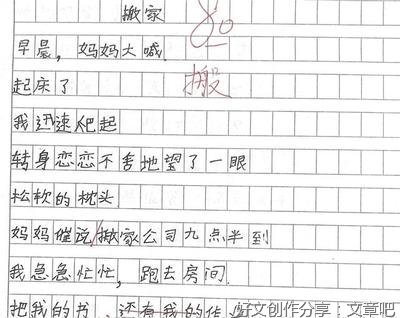 《搬家》的作文